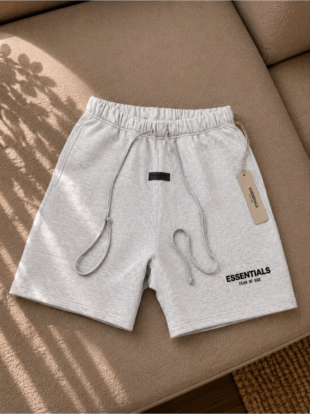 ESSENTIALS Men’s Light Grey Athletic Sweatshorts
